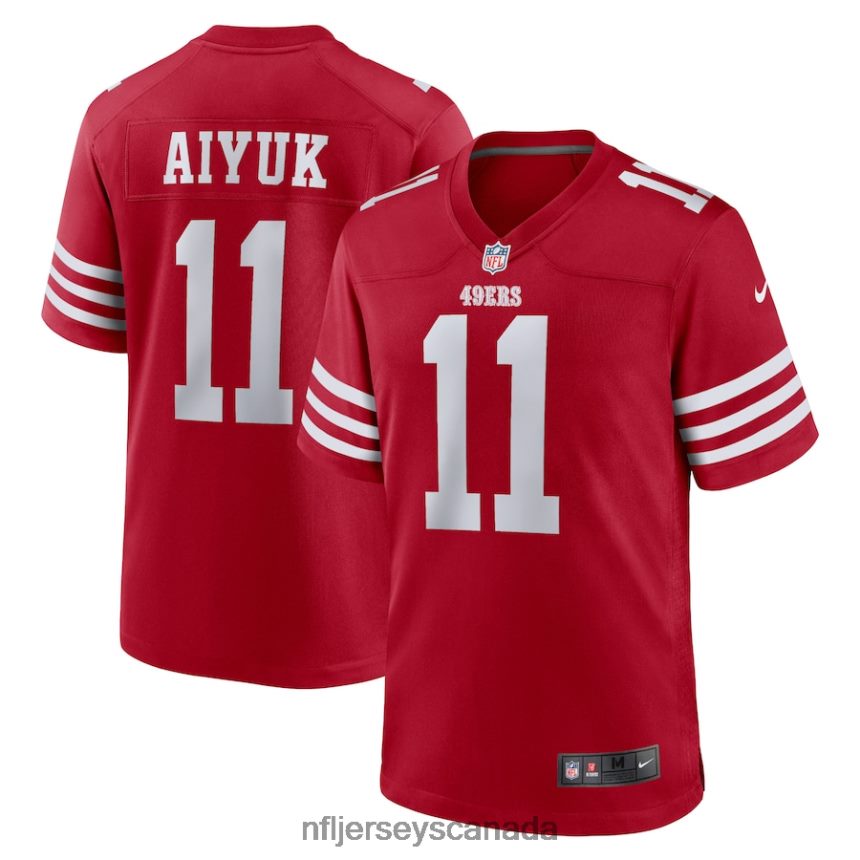 Men San Francisco 49ers Brandon Aiyuk Nike Scarlet Team Player Game Jersey Clothing NFL TBXFR6632