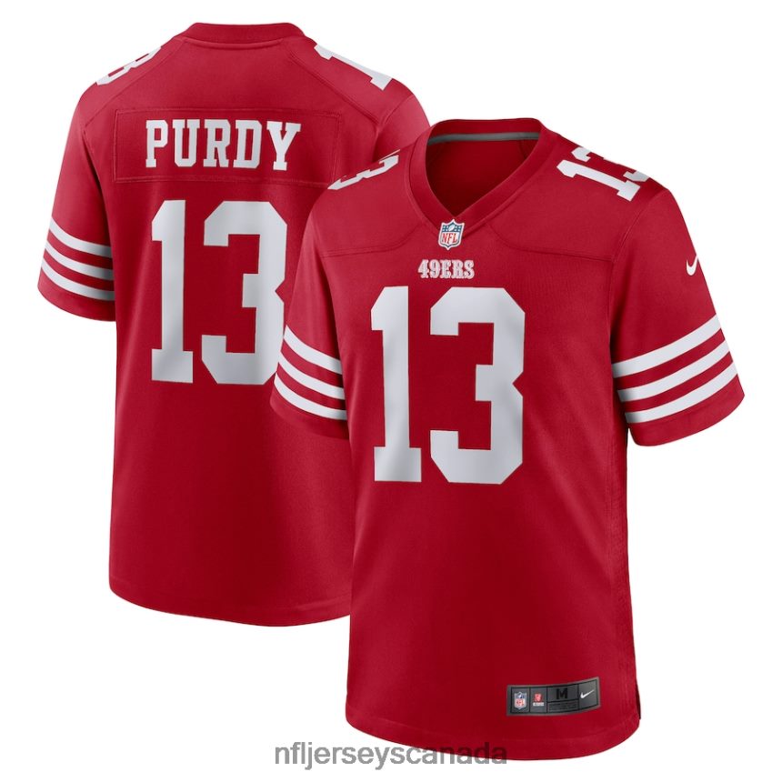 Men San Francisco 49ers Brock Purdy Nike Scarlet Game Player Jersey Clothing NFL TBXFR661