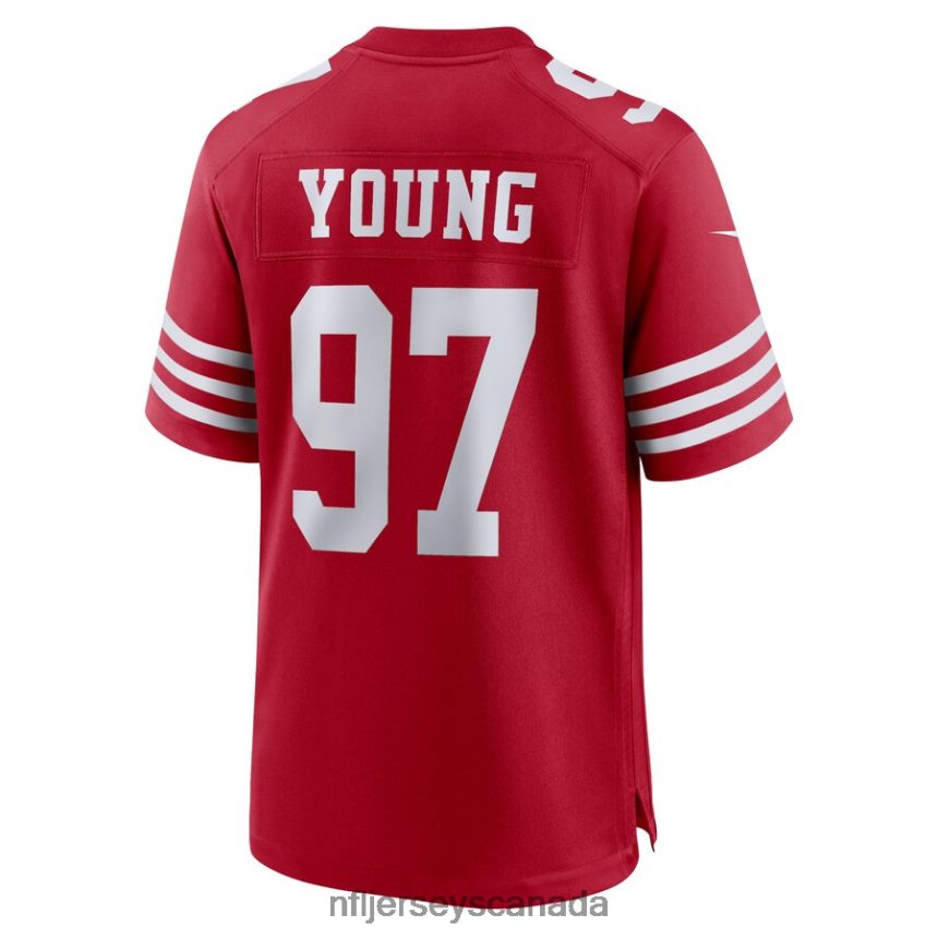 Men San Francisco 49ers Bryant Young Nike Scarlet Retired Player Game Jersey Clothing NFL TBXFR63296