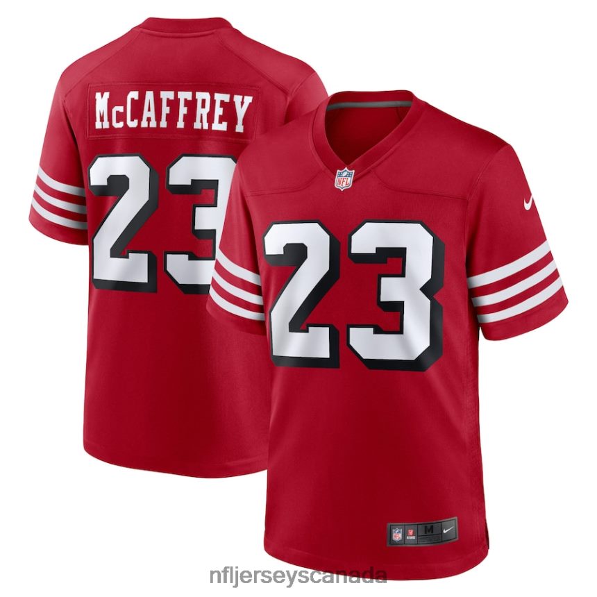 Men San Francisco 49ers Christian McCaffrey Nike Scarlet Alternate Game Player Jersey Clothing NFL TBXFR629