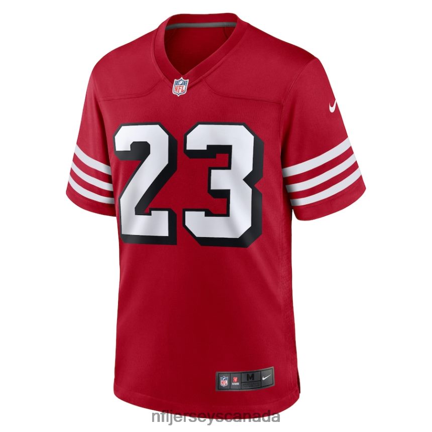 Men San Francisco 49ers Christian McCaffrey Nike Scarlet Alternate Game Player Jersey Clothing NFL TBXFR629