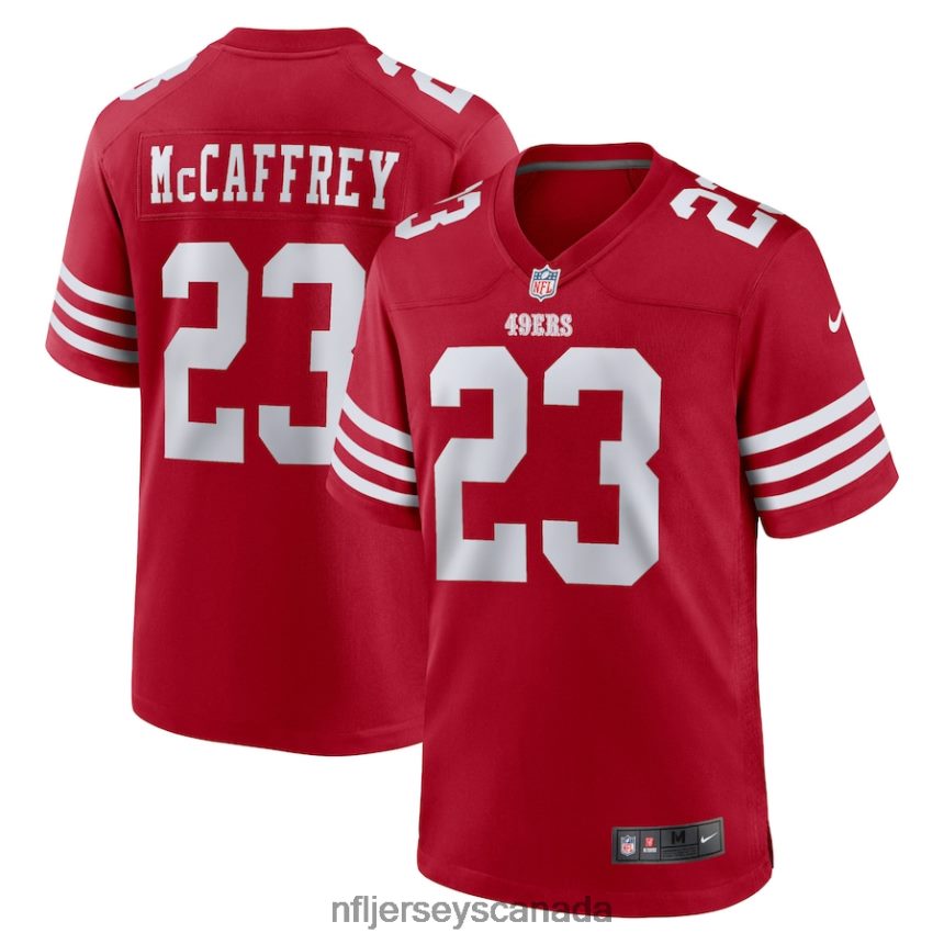 Men San Francisco 49ers Christian McCaffrey Nike Scarlet Game Player Jersey Clothing NFL TBXFR695