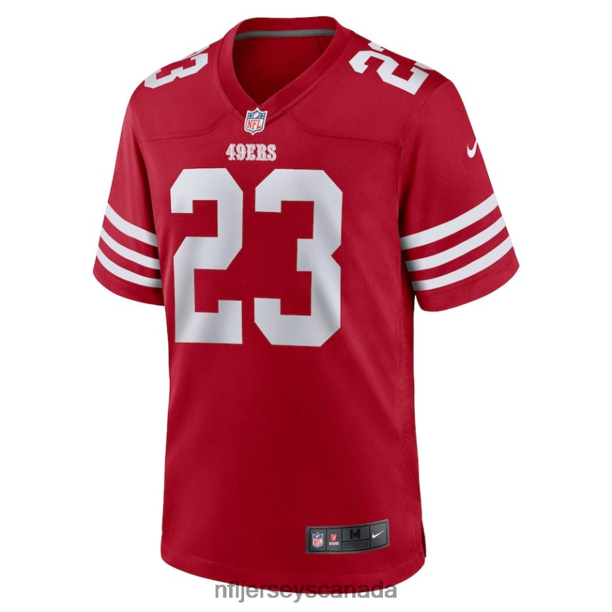 Men San Francisco 49ers Christian McCaffrey Nike Scarlet Game Player Jersey Clothing NFL TBXFR695