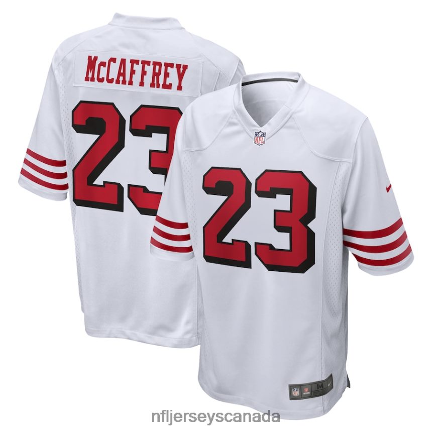 Men San Francisco 49ers Christian McCaffrey Nike White Game Jersey Clothing NFL TBXFR6448