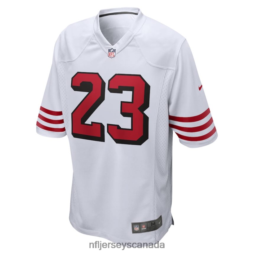 Men San Francisco 49ers Christian McCaffrey Nike White Game Jersey Clothing NFL TBXFR6448