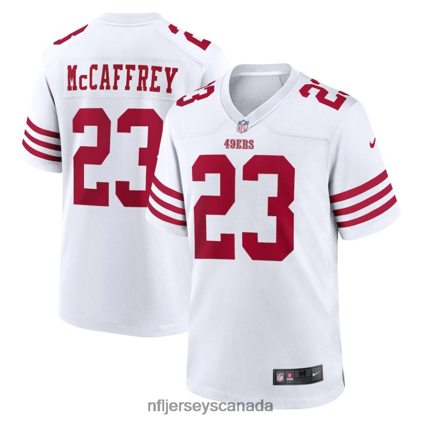 Men San Francisco 49ers Christian McCaffrey Nike White Game Player Jersey Clothing NFL TBXFR6118