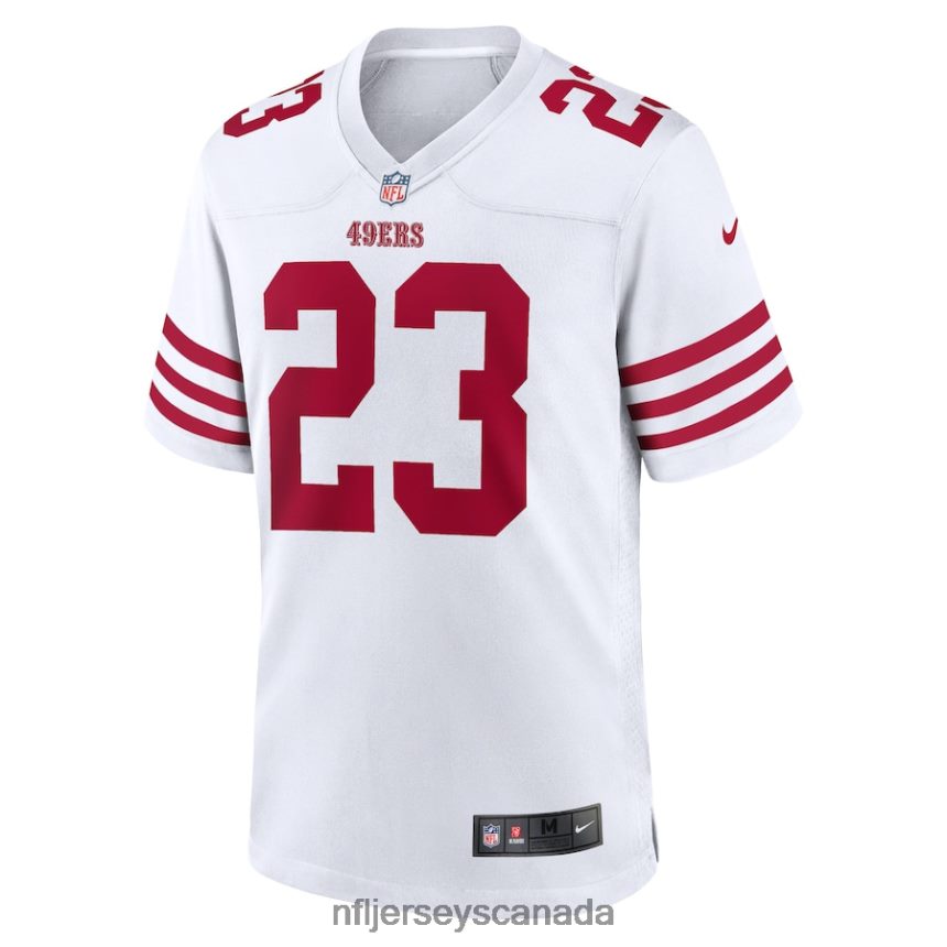 Men San Francisco 49ers Christian McCaffrey Nike White Game Player Jersey Clothing NFL TBXFR6118