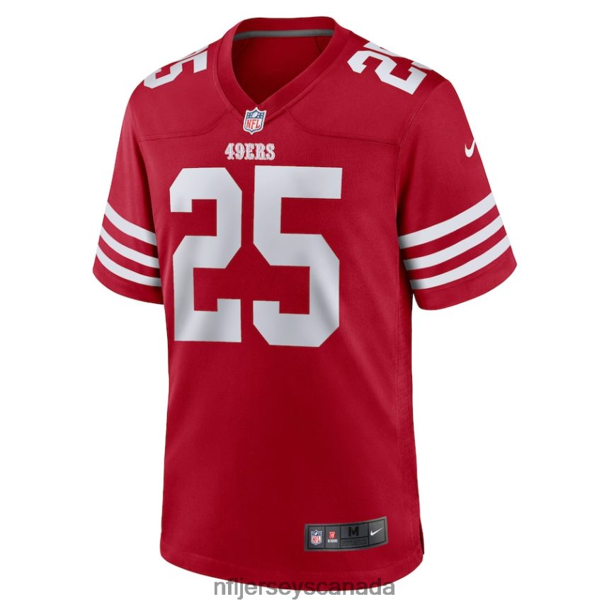Men San Francisco 49ers Elijah Mitchell Nike Scarlet Team Player Game Jersey Clothing NFL TBXFR62150