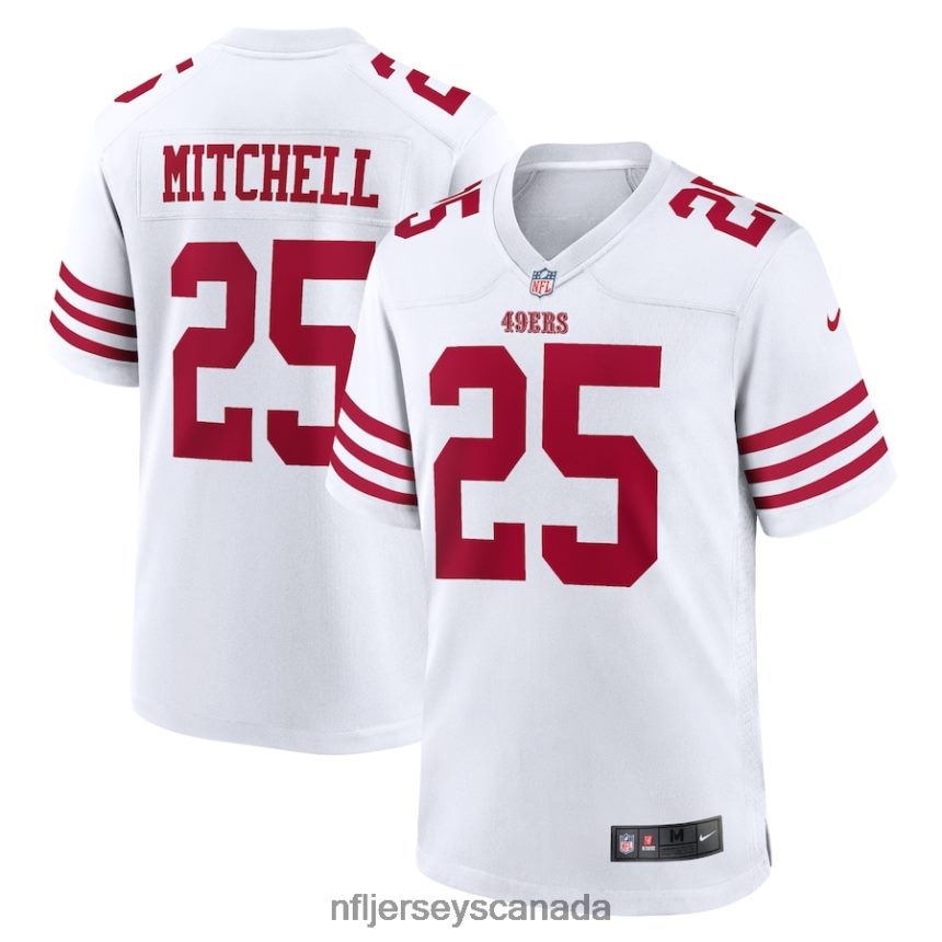 Men San Francisco 49ers Elijah Mitchell Nike White Player Game Jersey Clothing NFL TBXFR62949