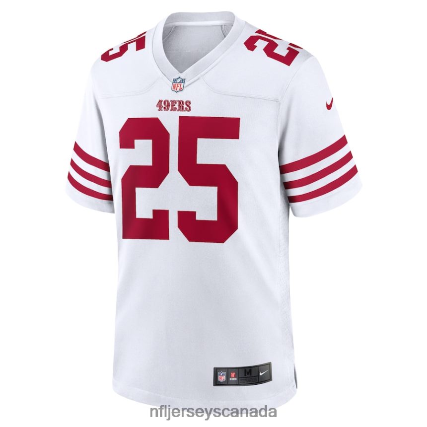 Men San Francisco 49ers Elijah Mitchell Nike White Player Game Jersey Clothing NFL TBXFR62949