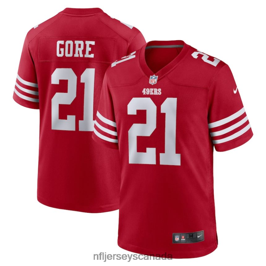 Men San Francisco 49ers Frank Gore Nike Scarlet Retired Player Game Jersey Clothing NFL TBXFR6527