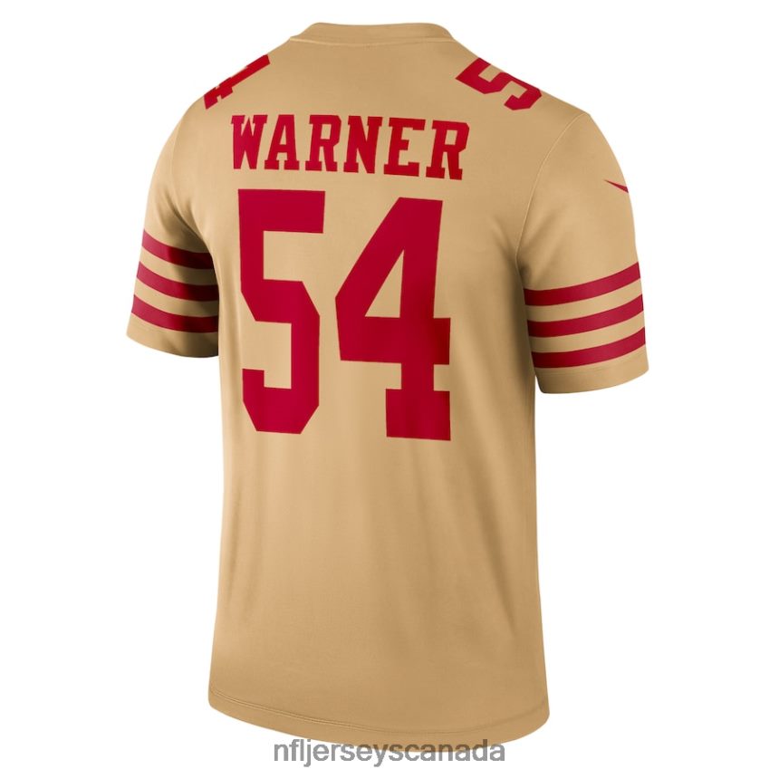 Men San Francisco 49ers Fred Warner Nike Gold Inverted Legend Jersey Clothing NFL TBXFR61027