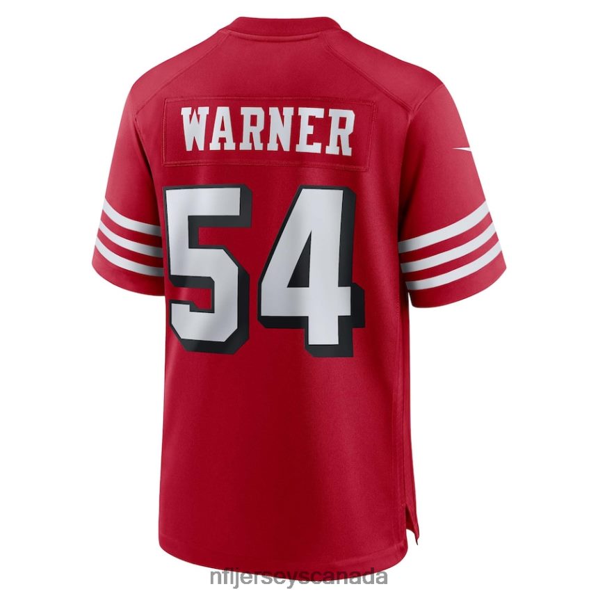 Men San Francisco 49ers Fred Warner Nike Scarlet Alternate Game Jersey Clothing NFL TBXFR6624