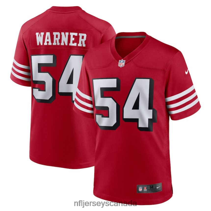 Men San Francisco 49ers Fred Warner Nike Scarlet Alternate Player Game Jersey Clothing NFL TBXFR61888