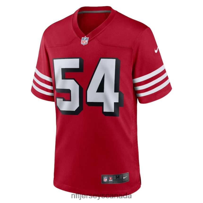 Men San Francisco 49ers Fred Warner Nike Scarlet Alternate Player Game Jersey Clothing NFL TBXFR61888