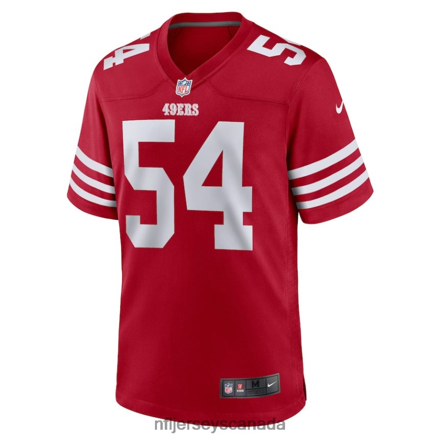 Men San Francisco 49ers Fred Warner Nike Scarlet Player Game Jersey Clothing NFL TBXFR6413