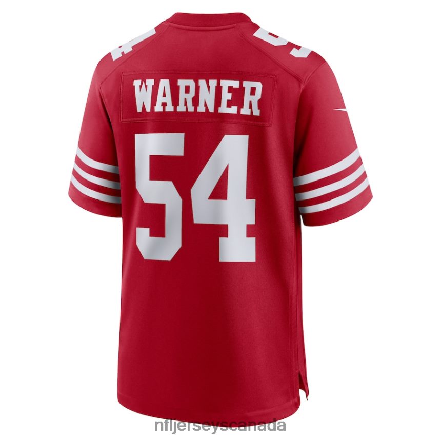 Men San Francisco 49ers Fred Warner Nike Scarlet Player Game Jersey Clothing NFL TBXFR6413
