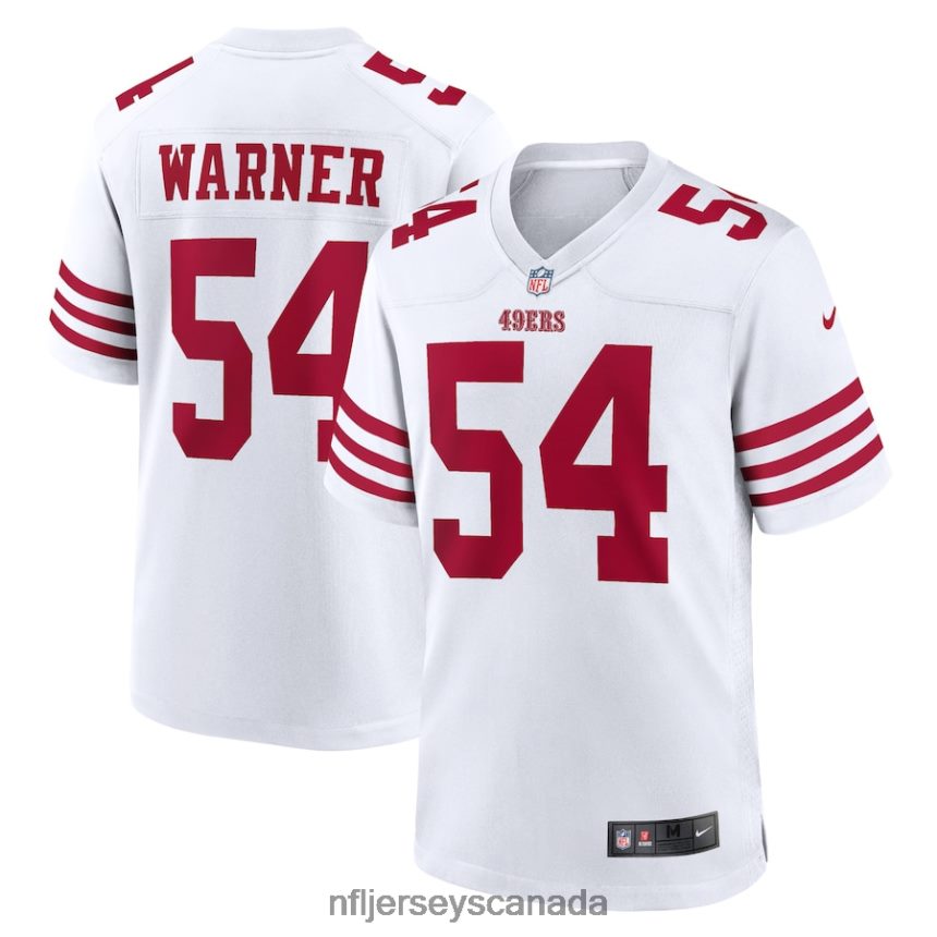 Men San Francisco 49ers Fred Warner Nike White Player Game Jersey Clothing NFL TBXFR61237