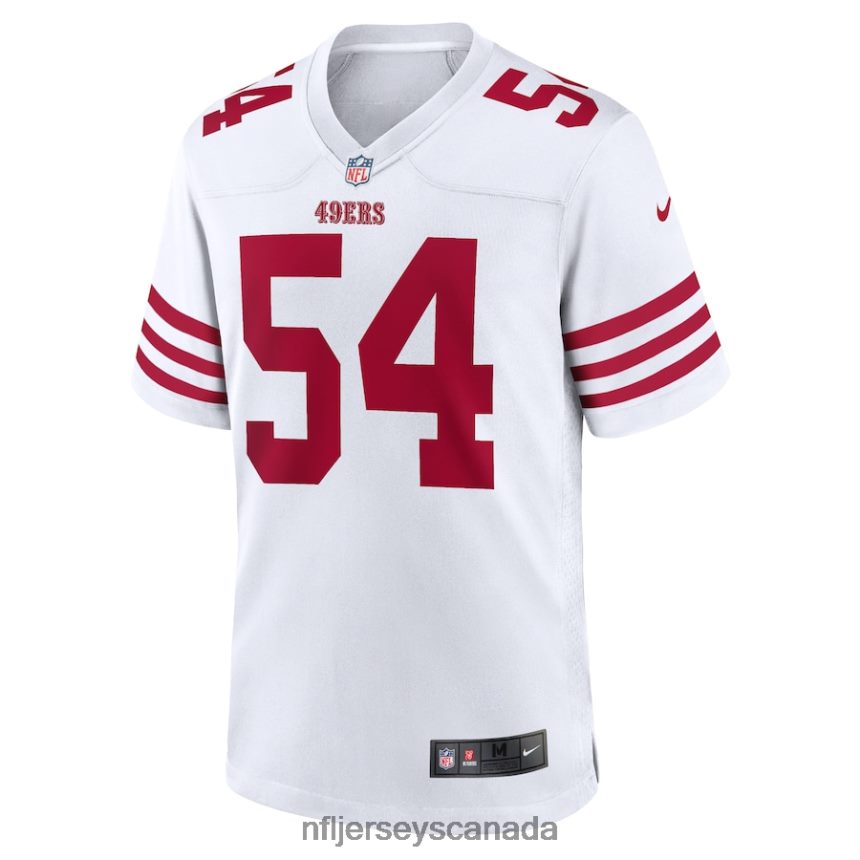 Men San Francisco 49ers Fred Warner Nike White Player Game Jersey Clothing NFL TBXFR61237