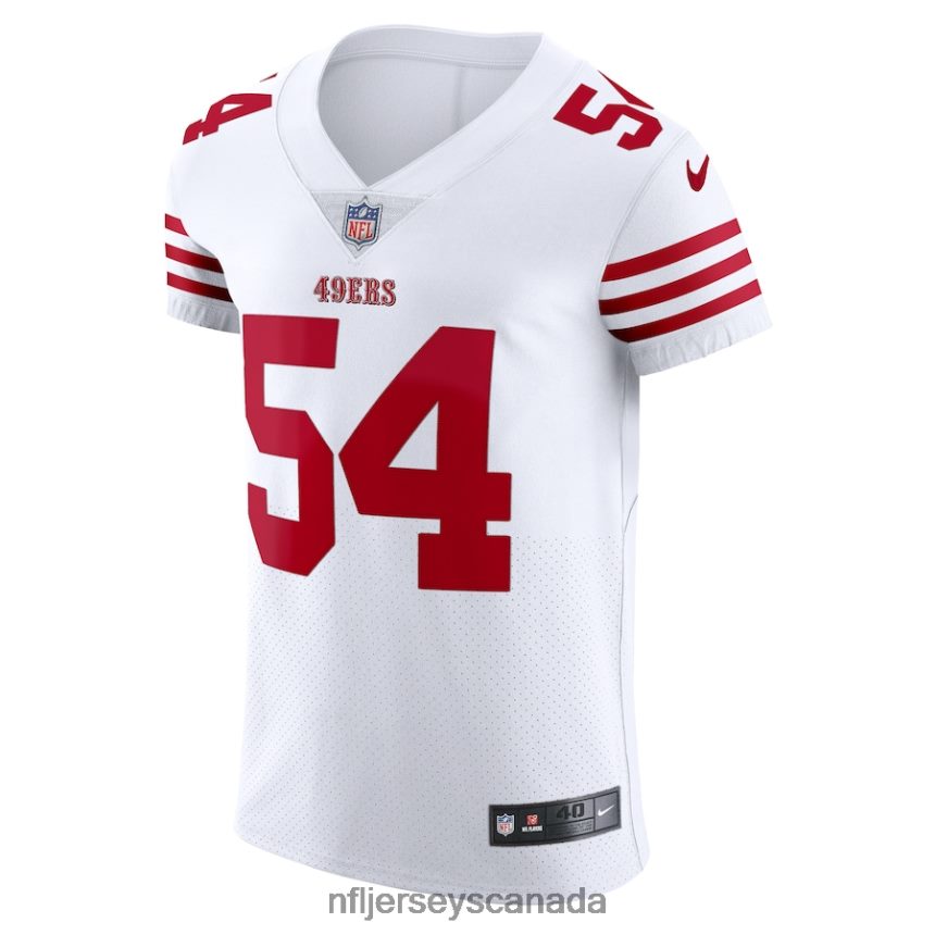 Men San Francisco 49ers Fred Warner Nike White Vapor Elite Jersey Clothing NFL TBXFR62198