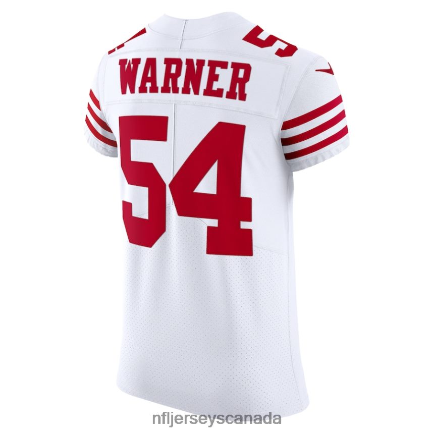 Men San Francisco 49ers Fred Warner Nike White Vapor Elite Jersey Clothing NFL TBXFR62198