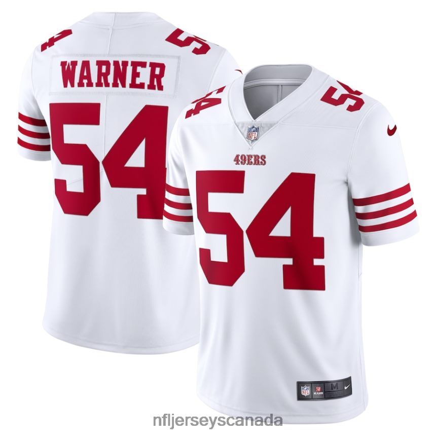 Men San Francisco 49ers Fred Warner Nike White Vapor Limited Jersey Clothing NFL TBXFR61335