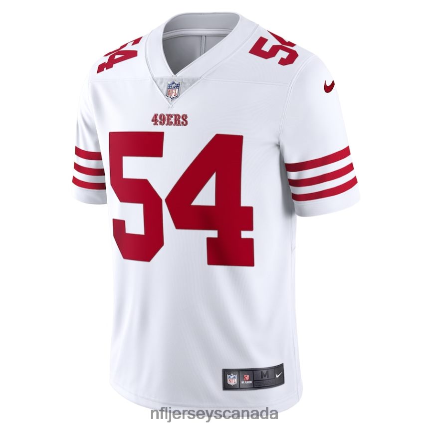 Men San Francisco 49ers Fred Warner Nike White Vapor Limited Jersey Clothing NFL TBXFR61335