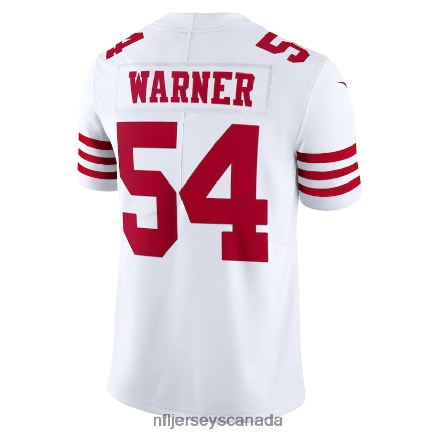 Men San Francisco 49ers Fred Warner Nike White Vapor Limited Jersey Clothing NFL TBXFR61335
