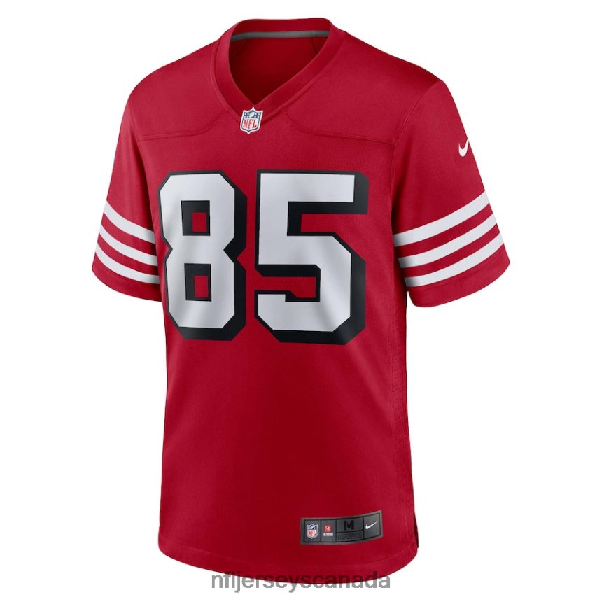 Men San Francisco 49ers George Kittle Nike Scarlet Alternate Game Jersey Clothing NFL TBXFR6954