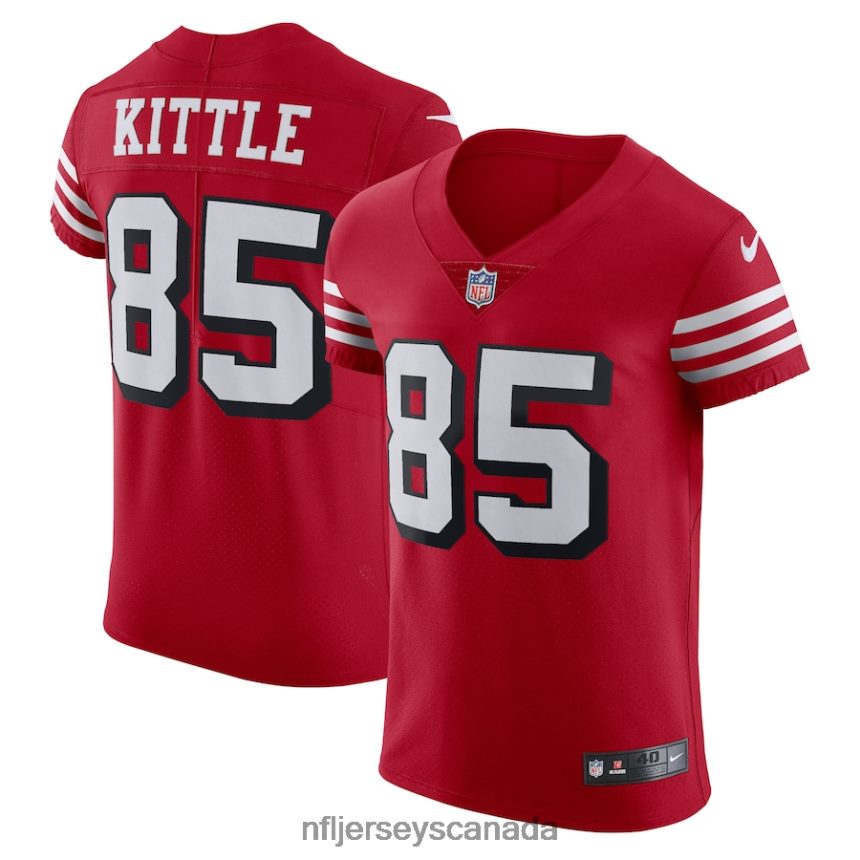 Men San Francisco 49ers George Kittle Nike Scarlet Alternate Vapor Elite Jersey Clothing NFL TBXFR61770