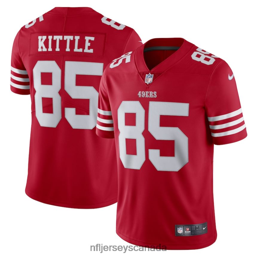 Men San Francisco 49ers George Kittle Nike Scarlet Vapor Limited Jersey Clothing NFL TBXFR6607