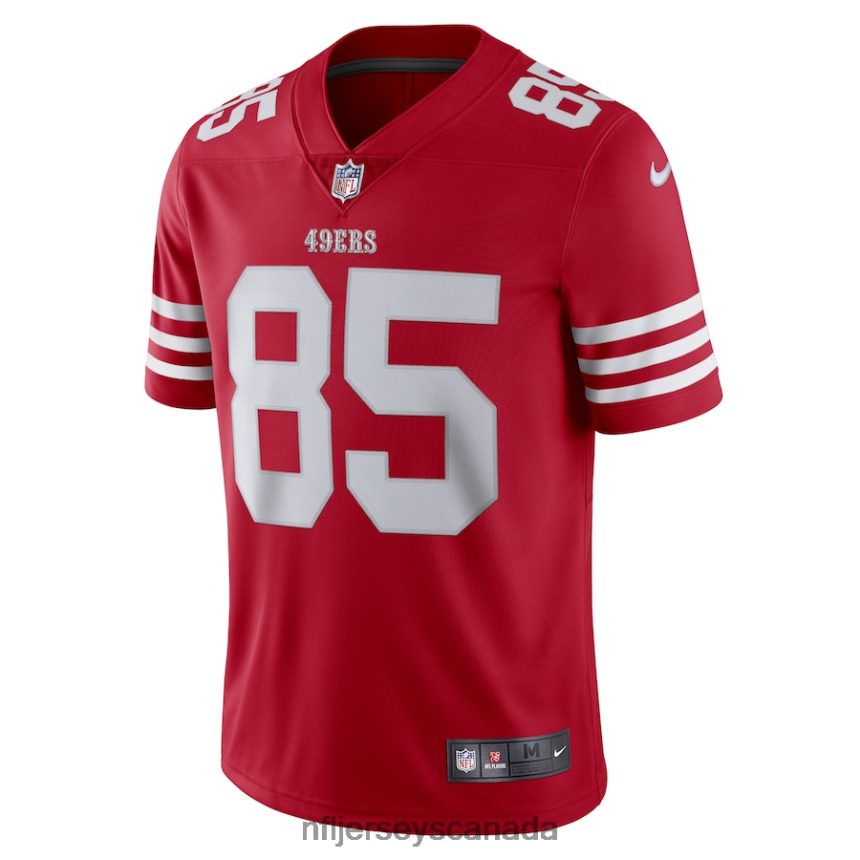 Men San Francisco 49ers George Kittle Nike Scarlet Vapor Limited Jersey Clothing NFL TBXFR6607