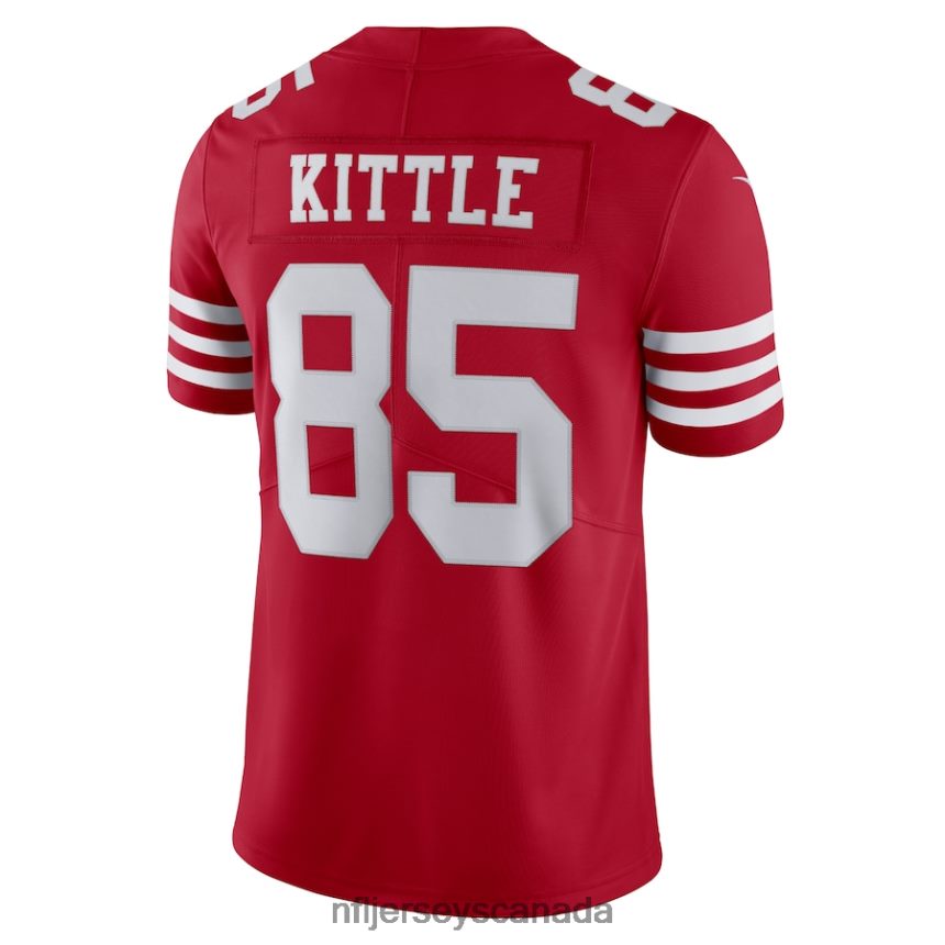 Men San Francisco 49ers George Kittle Nike Scarlet Vapor Limited Jersey Clothing NFL TBXFR6607