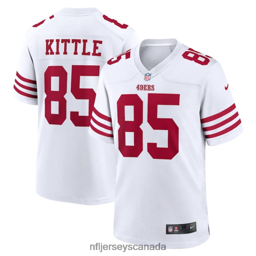 Men San Francisco 49ers George Kittle Nike White Team Game Jersey Clothing NFL TBXFR62048