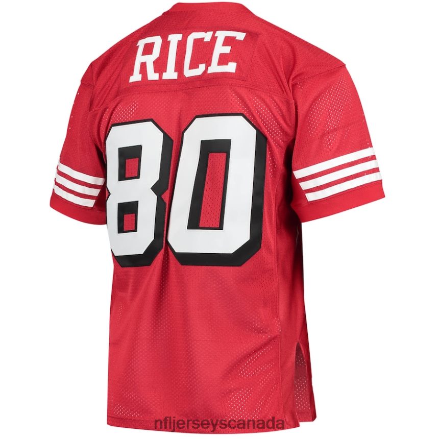 Men San Francisco 49ers Jerry Rice Mitchell  Ness Scarlet 1994 Authentic Retired Player Jersey Clothing NFL TBXFR6671