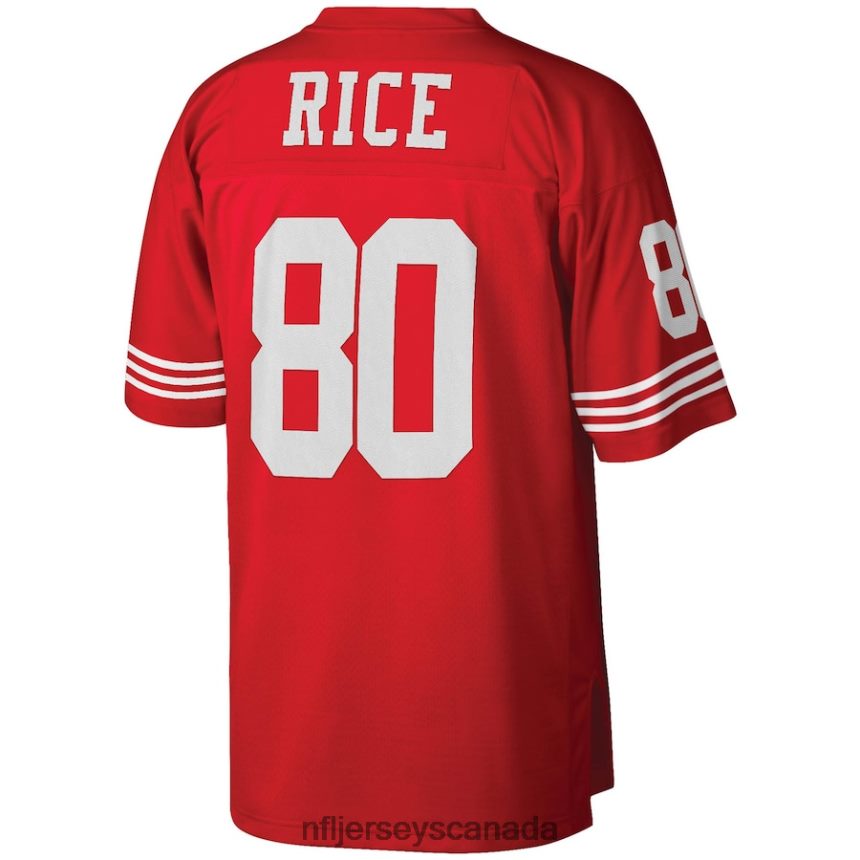 Men San Francisco 49ers Jerry Rice Mitchell  Ness Scarlet Big  Tall 1990 Retired Player Replica Jersey Clothing NFL TBXFR61000