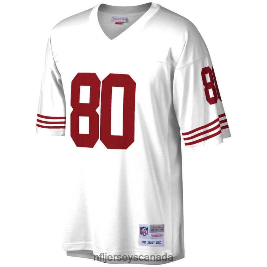 Men San Francisco 49ers Jerry Rice Mitchell  Ness White Legacy Replica Jersey Clothing NFL TBXFR62364
