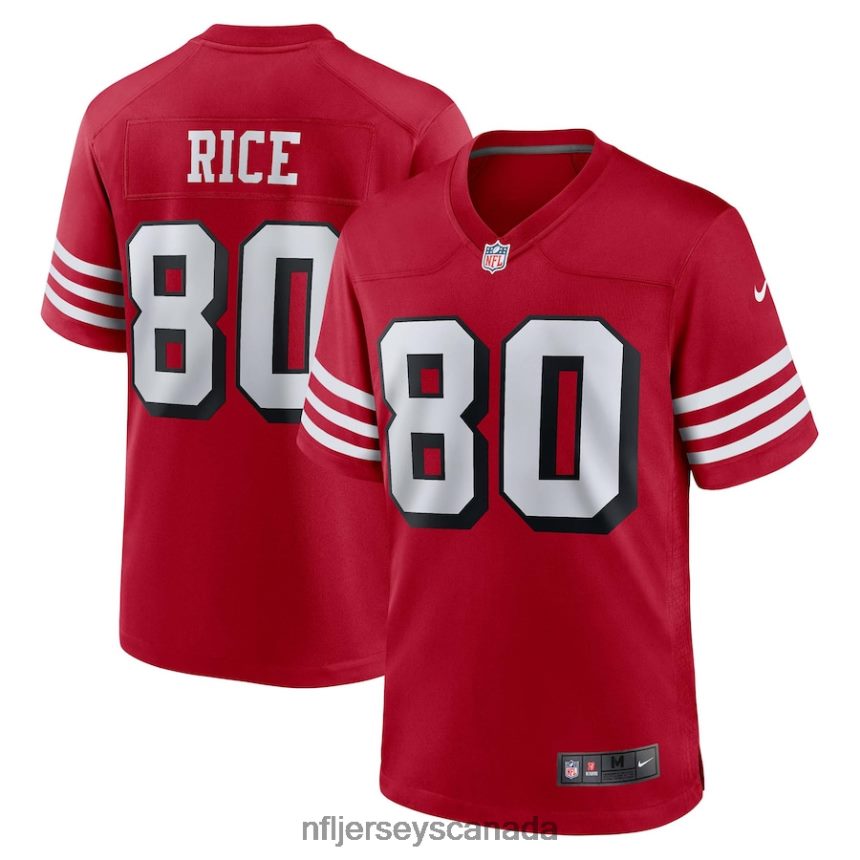 Men San Francisco 49ers Jerry Rice Nike Scarlet Retired Alternate Game Jersey Clothing NFL TBXFR6223