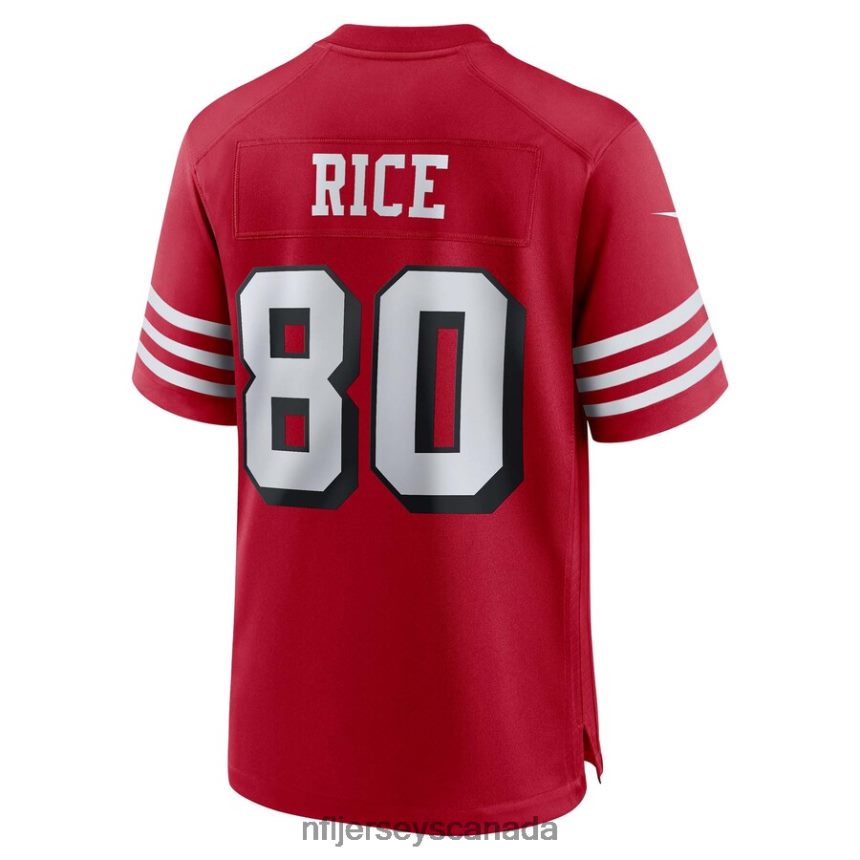 Men San Francisco 49ers Jerry Rice Nike Scarlet Retired Alternate Game Jersey Clothing NFL TBXFR6223