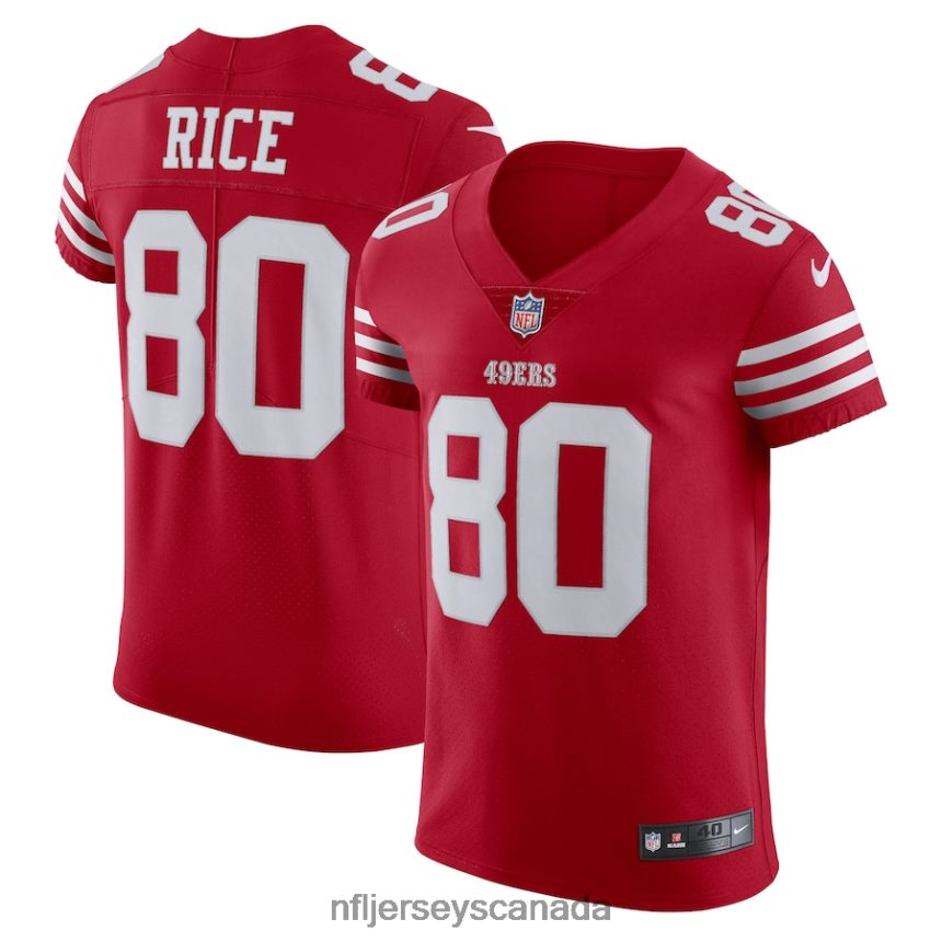 Men San Francisco 49ers Jerry Rice Nike Scarlet Vapor Elite Retired Player Jersey Clothing NFL TBXFR66030