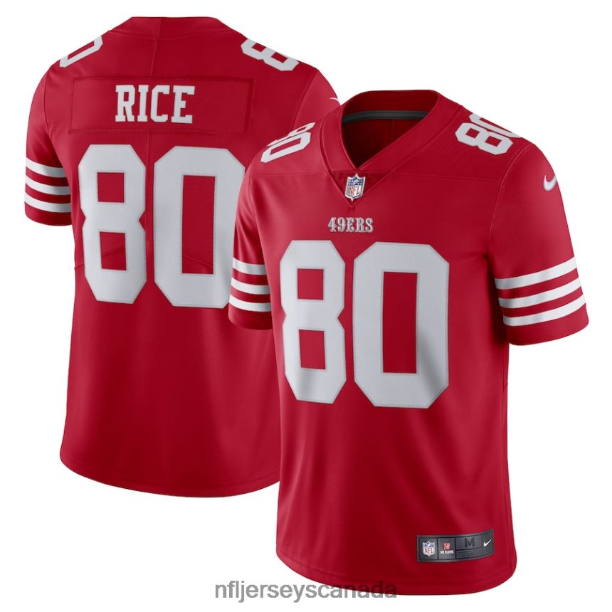 Men San Francisco 49ers Jerry Rice Nike Scarlet Vapor Limited Retired Player Jersey Clothing NFL TBXFR61342
