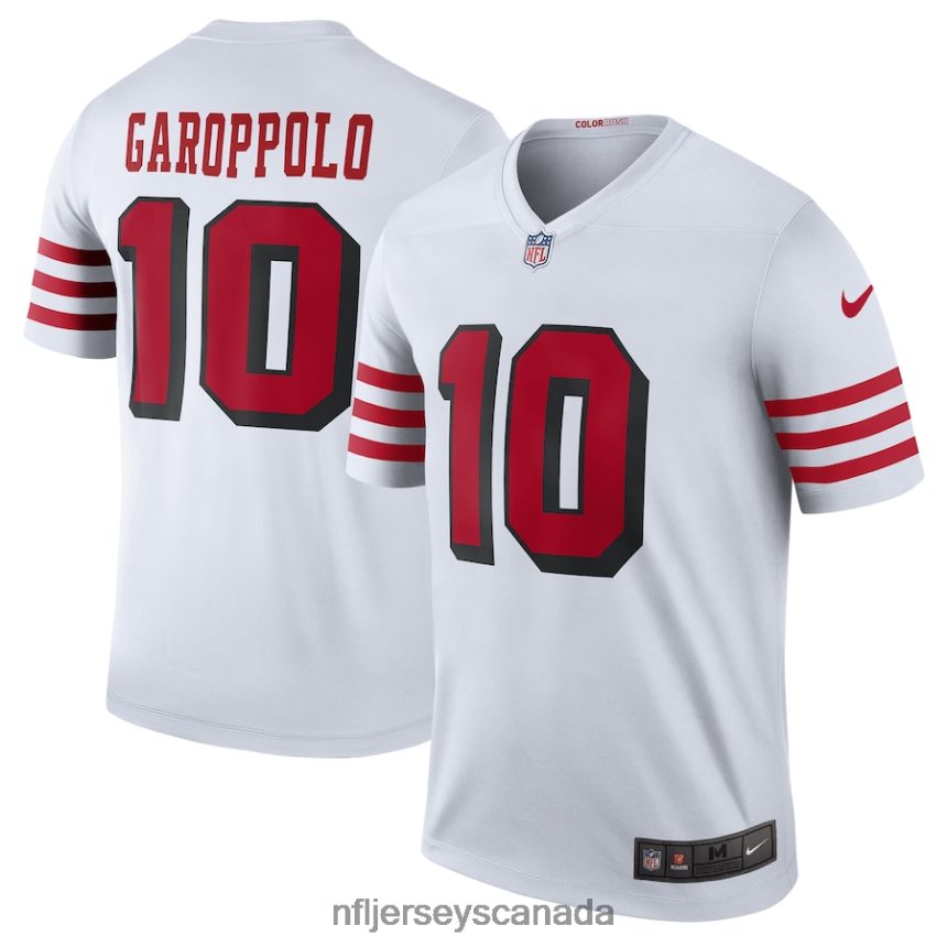 Men San Francisco 49ers Jimmy Garoppolo Nike White Color Rush Legend Player Jersey Clothing NFL TBXFR6181