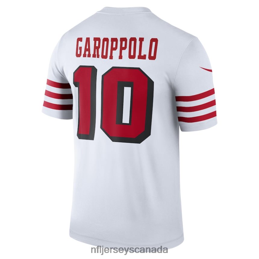 Men San Francisco 49ers Jimmy Garoppolo Nike White Color Rush Legend Player Jersey Clothing NFL TBXFR6181