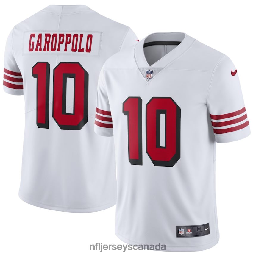 Men San Francisco 49ers Jimmy Garoppolo Nike White Color Rush Vapor Untouchable Limited Player Jersey Clothing NFL TBXFR6594