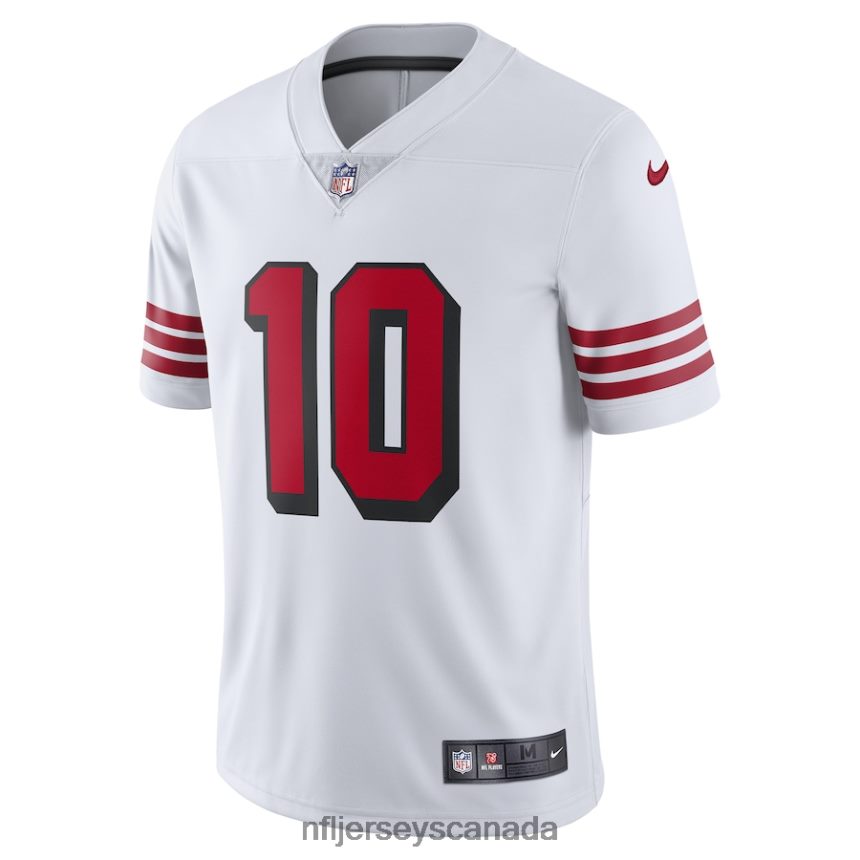 Men San Francisco 49ers Jimmy Garoppolo Nike White Color Rush Vapor Untouchable Limited Player Jersey Clothing NFL TBXFR6594