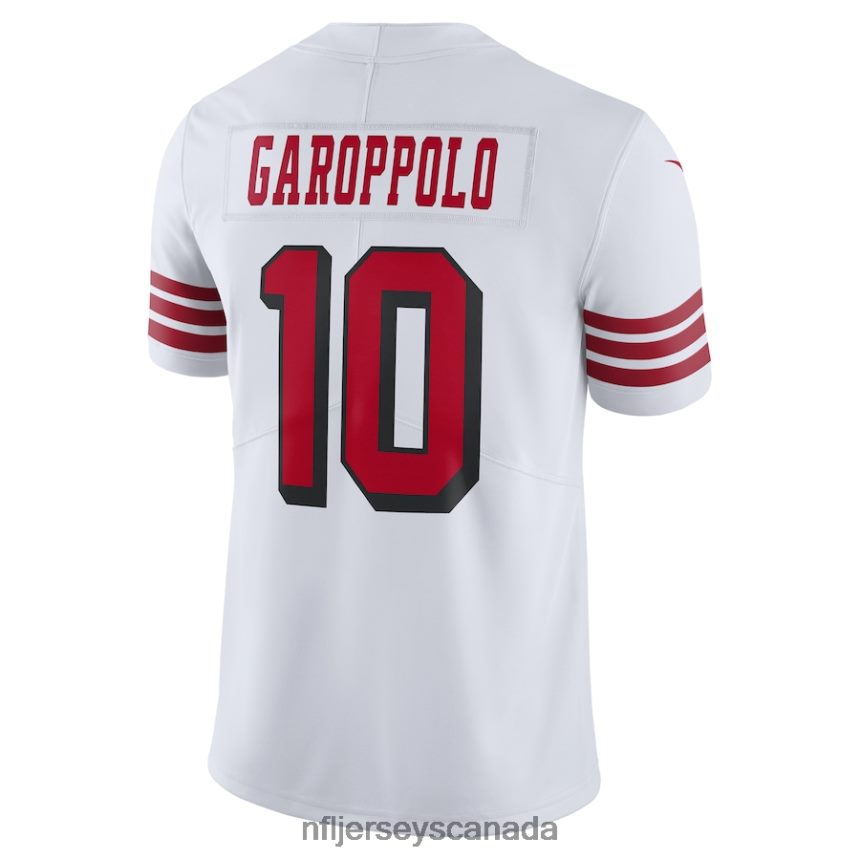 Men San Francisco 49ers Jimmy Garoppolo Nike White Color Rush Vapor Untouchable Limited Player Jersey Clothing NFL TBXFR6594