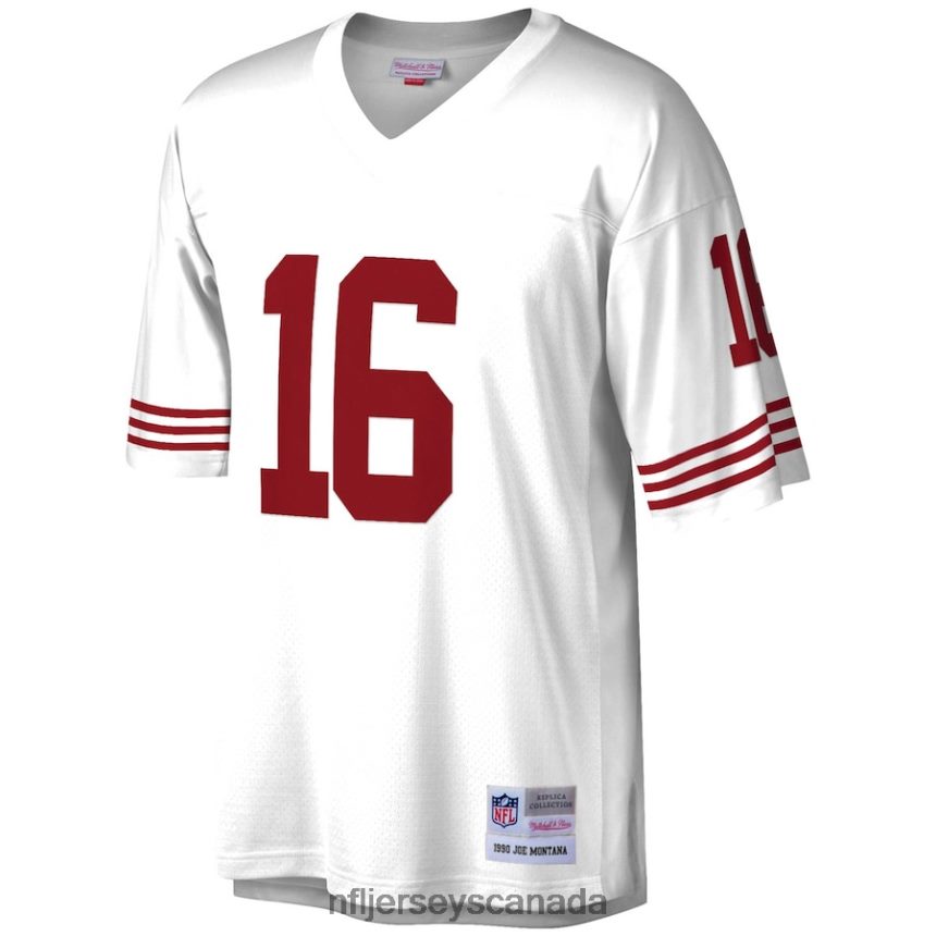 Men San Francisco 49ers Joe Montana Mitchell  Ness White Legacy Replica Jersey Clothing NFL TBXFR61287