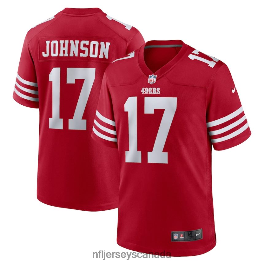 Men San Francisco 49ers Josh Johnson Nike Scarlet Home Game Player Jersey Clothing NFL TBXFR64284