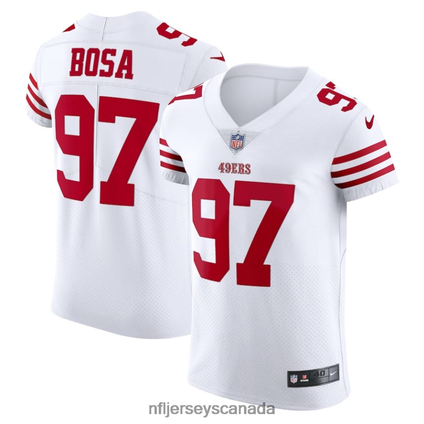 Men San Francisco 49ers Nick Bosa Nike White Vapor Elite Jersey Clothing NFL TBXFR62033