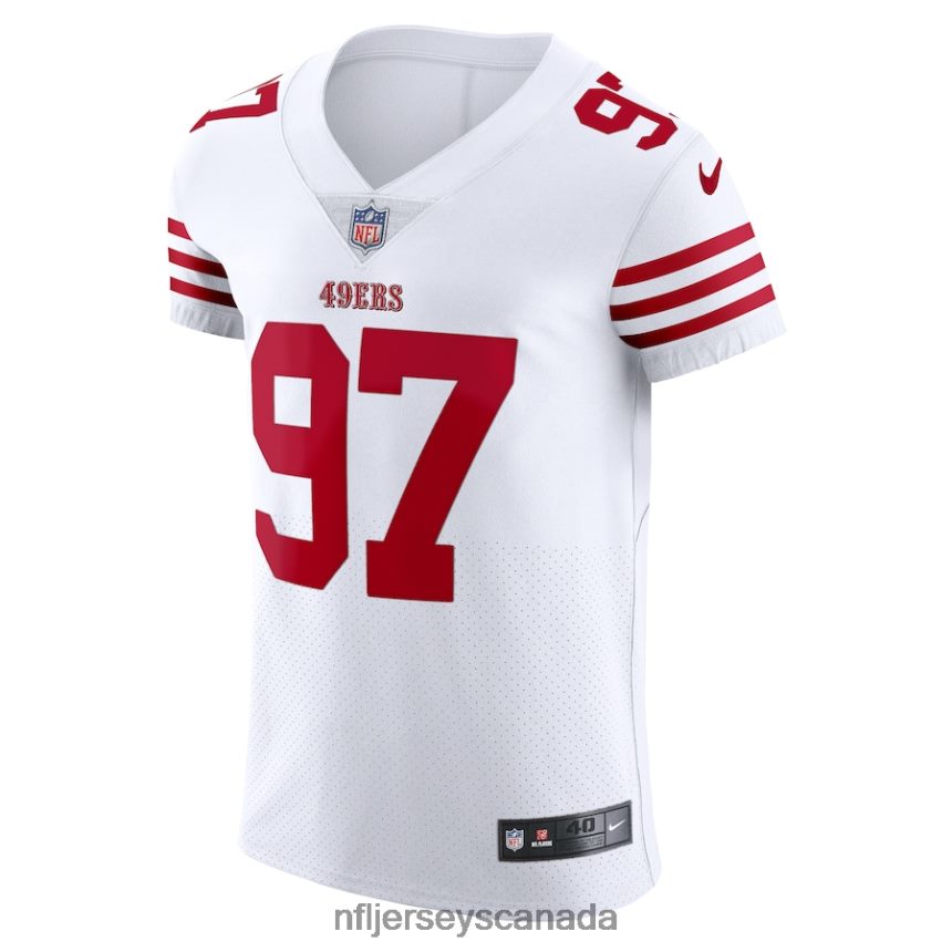 Men San Francisco 49ers Nick Bosa Nike White Vapor Elite Jersey Clothing NFL TBXFR62033